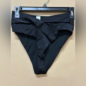 Aerie Black Swimsuit Bottom High Cut Cheeky Size Medium NWT